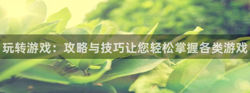 星欧娱乐在线登录：玩转游戏：攻略与技巧让您轻松掌握各类游戏