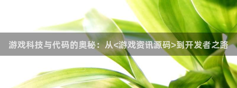 星欧娱乐平台官网注册：游戏科技与代码的奥秘：从<游戏资讯源码